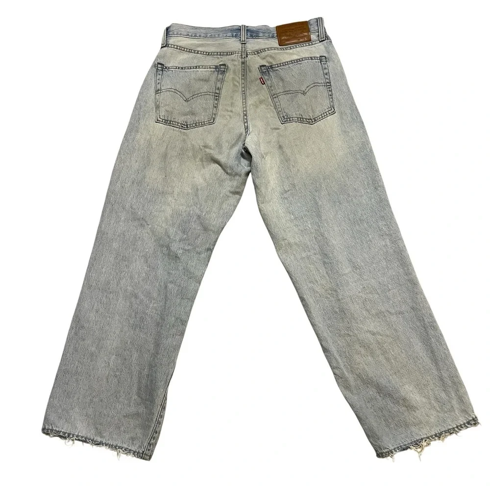Levi's Premium 578 Baggy Jeans Mens W31 Light Wash Distressed A4750-0022 31x29